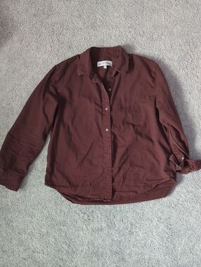 Denim Forum The Jane Long sleeve Shirt In Rich Cocoa